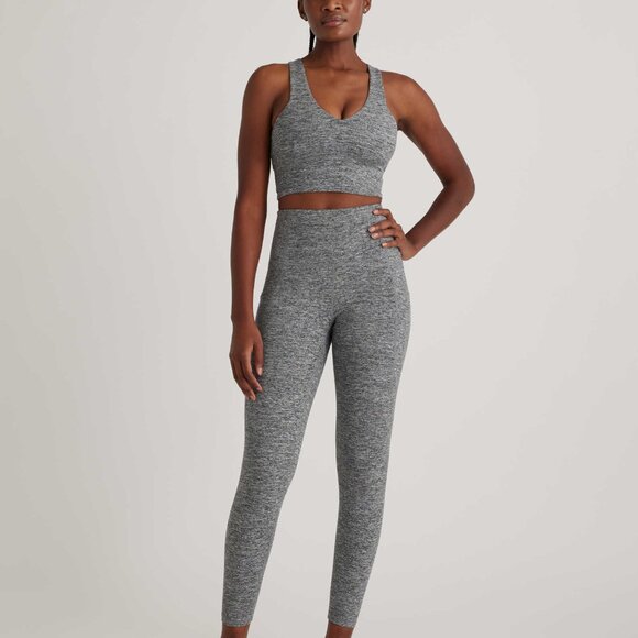Quince Pants - Quince Ultra High Rise Legging Size Large Grey Marled